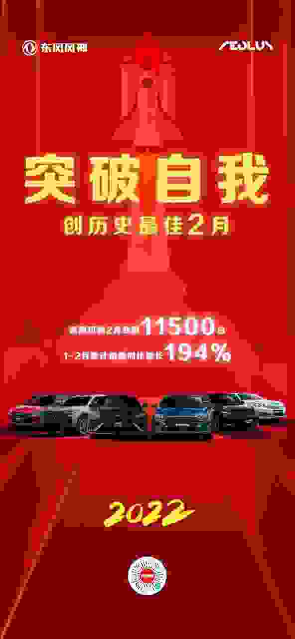 东风风神创历史最佳2月！1-2月累计同比增长194%